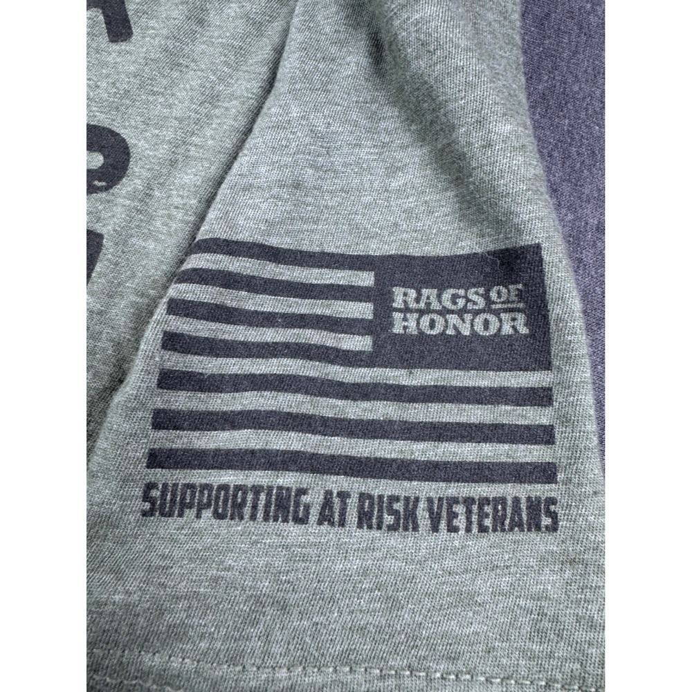 Rags of Honor XL Mens Gray Graphic T‎ Shirt Supporting At Risk Veterans - Picture 7 of 10
